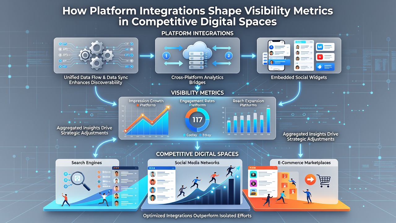 Chart showing changes in visibility metrics following platform API integrations in 2025